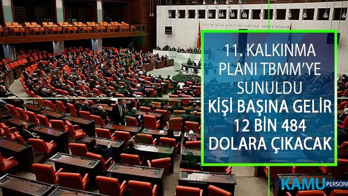 11. Kalkınma Planı TBMM'ye Sunuldu: Kişi Başına Gelirin 12 Bin 484 Dolara Yükseltilmesi Planlanıyor