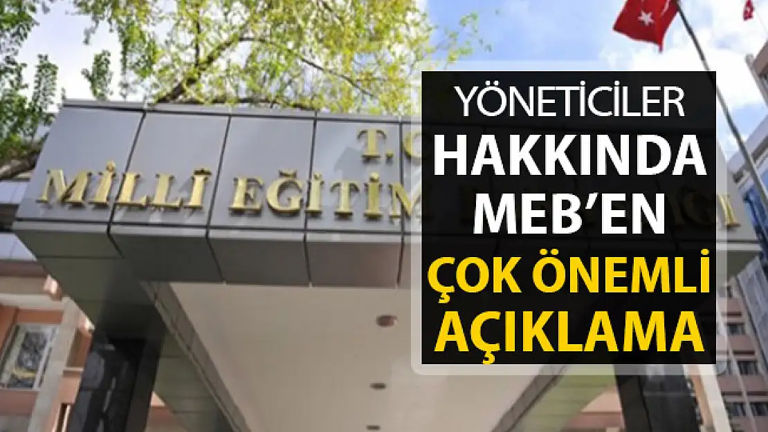 2019 Yönetici Görevlendirme Takvimi MEB Tarafından Yayımlandı