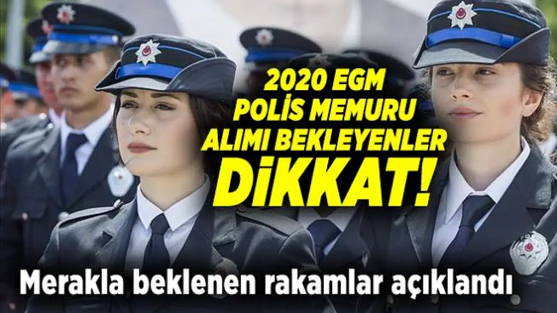 2020 EGM Polis memuru alımı bekleyenler dikkat! Merakla beklenen rakamlar açıklandı