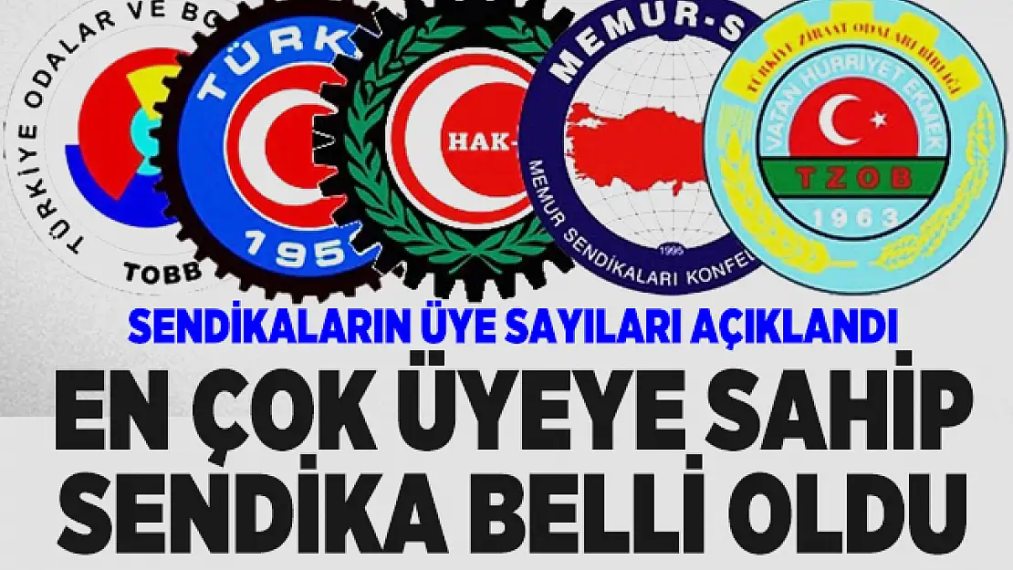 2020 Sendikaların üye sayıları açıklandı! En çok üyeye sahip sendika belli oldu