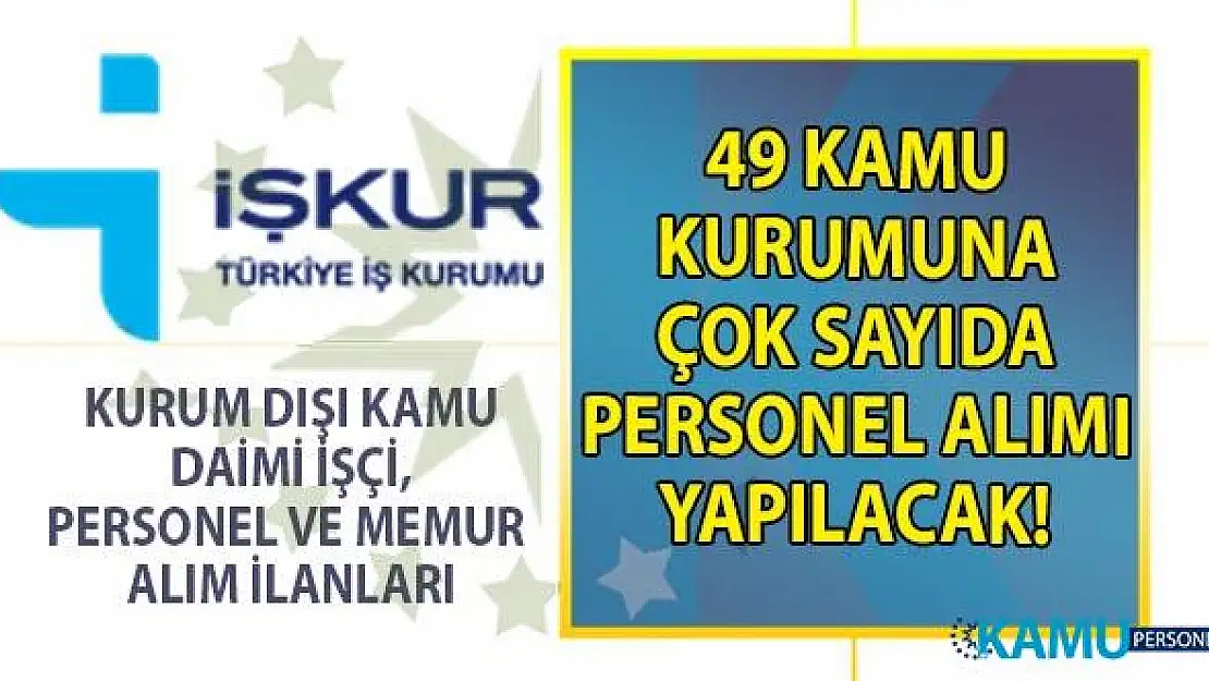 25 Mart 2021 kamu ve İŞKUR iş ilanları! Kamu kurumlarına KPSS'li ve KPSS'siz 7 bin 220 personel alımı yapılacak!