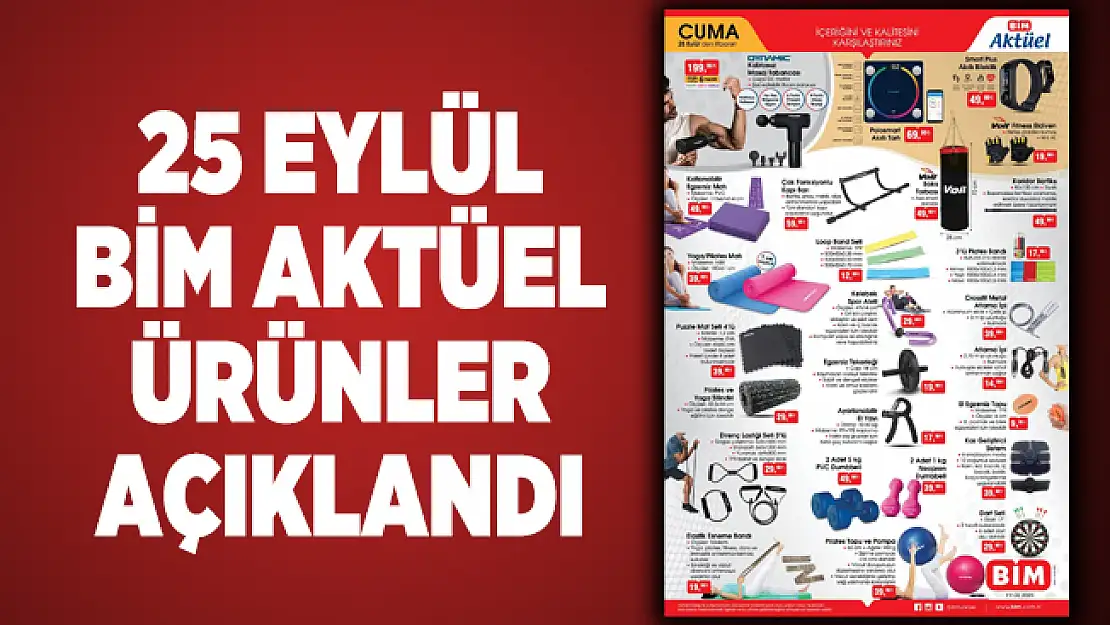 25 Eylül 2020 BİM Aktüel ürünler kataloğu yayımlandı! İndirimli ürünler açıklandı! 25 Eylül Cuma Bim aktüel...