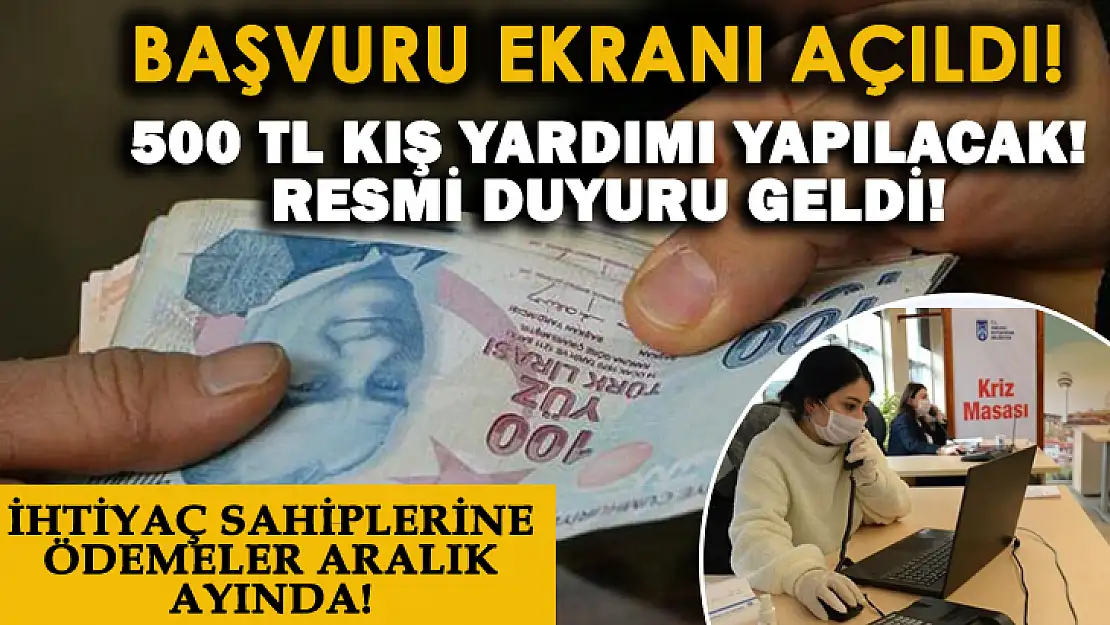500 TL DOĞALGAZ YARDIMI BAŞVURU FORMU! Doğalgaz desteği başvuruları başladı: 500 TL doğal gaz desteği