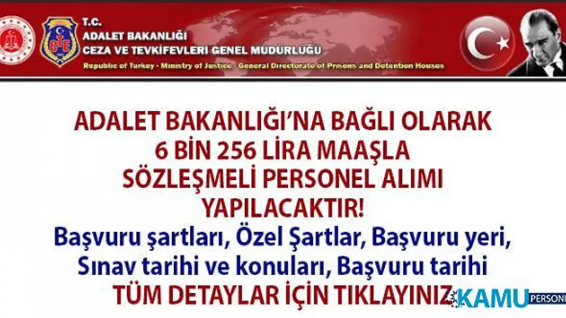 Adalet Bakanlığı Son Dakika Sınav İlanı! Yüksek Maaşlı sözleşmeli personel alımı yapacak! Peki başvuru şartları nelerdir?