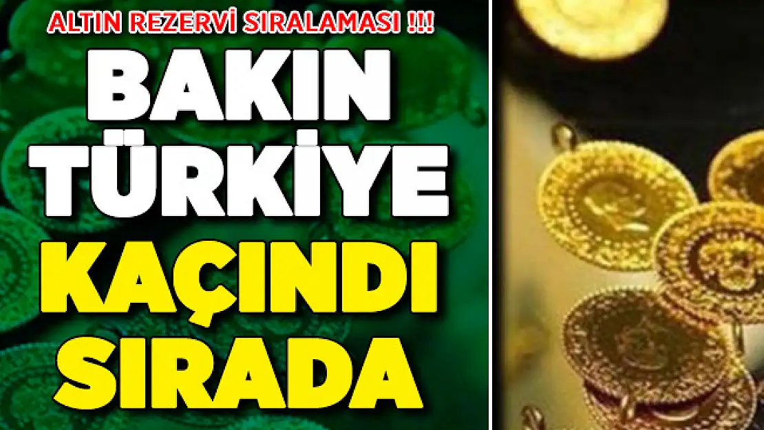 Altın Rezervinde Türkiye'nin Kaçıncı Sırada Olduğu belli Oldu
