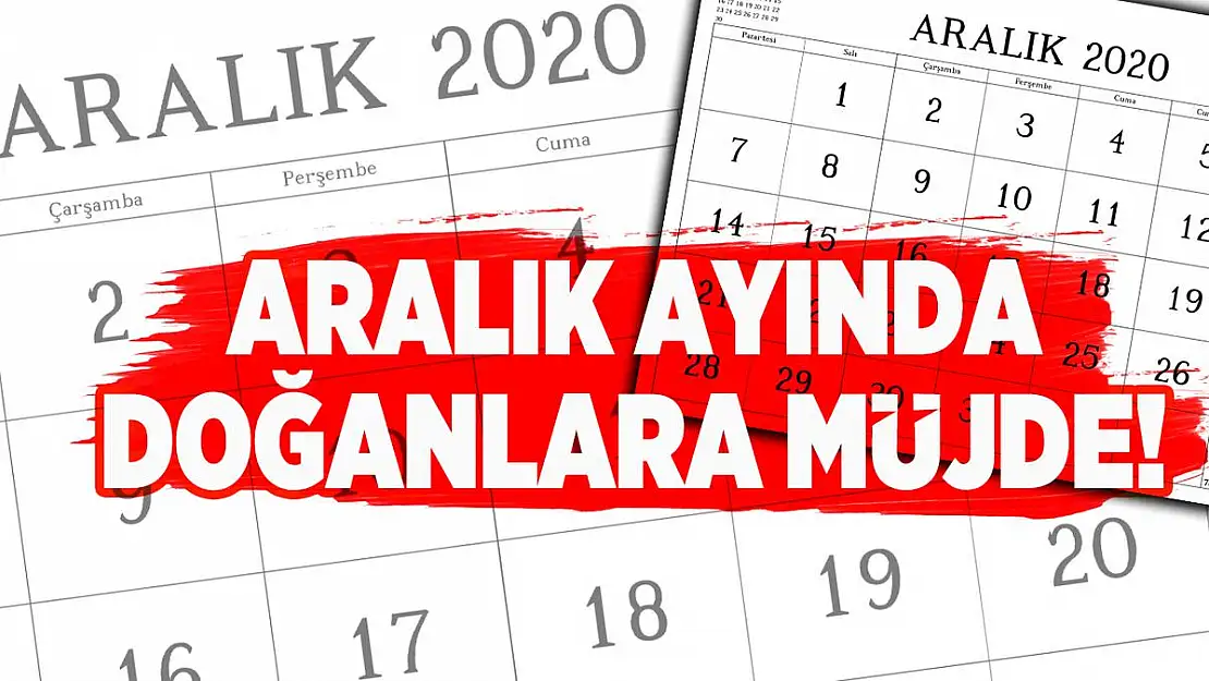 Aralık ayında doğanlara büyük müjde! Az önce açıklandı