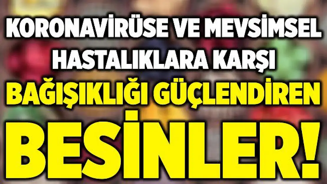 Bağışıklık güçlendirici besinler! Vücudu çelik gibi güçlü yapan besinler!
