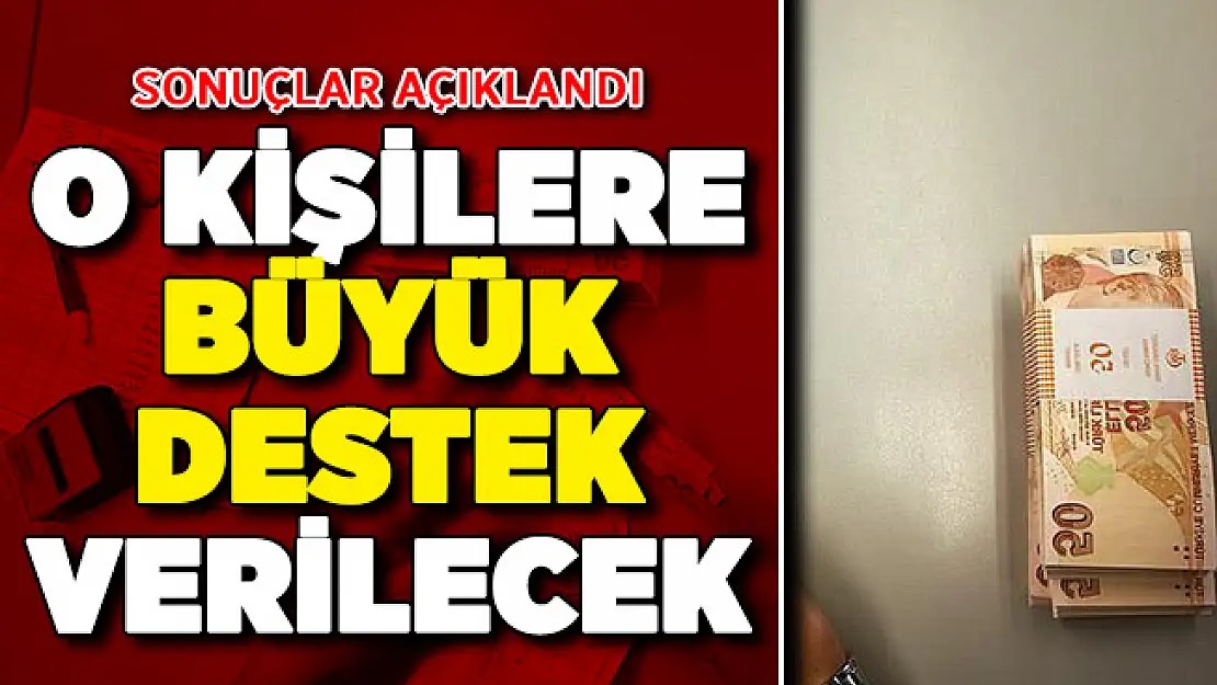 Bakanlık Duyurdu: Sonuçlar Açıklandı ! Destek Ödemesi Yapılacak