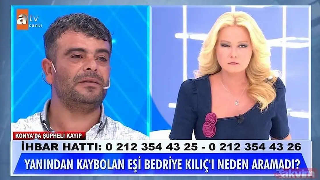 Bedriye Kılıç'ın kayboluşuyla ilgili şok iddialar! Eşi Tayfur Kılıç yayını terk etti