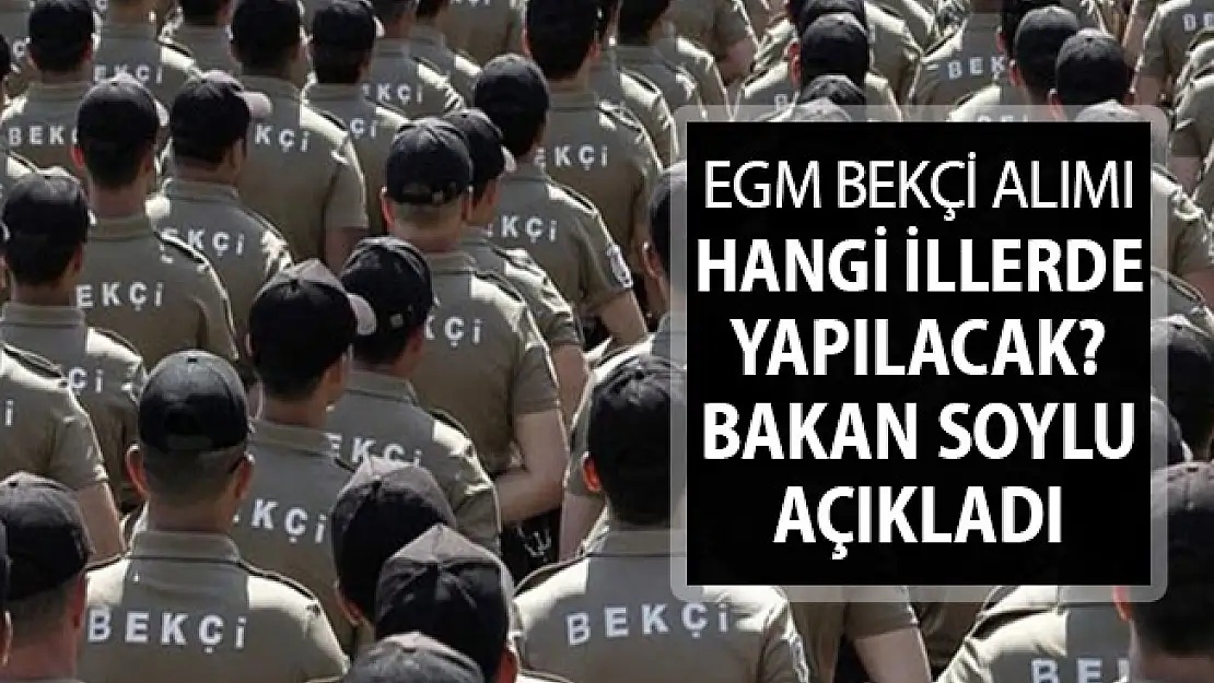 Bekçi Alımı Hangi İllerde Yapılacak? Bakan Soylu Açıkladı