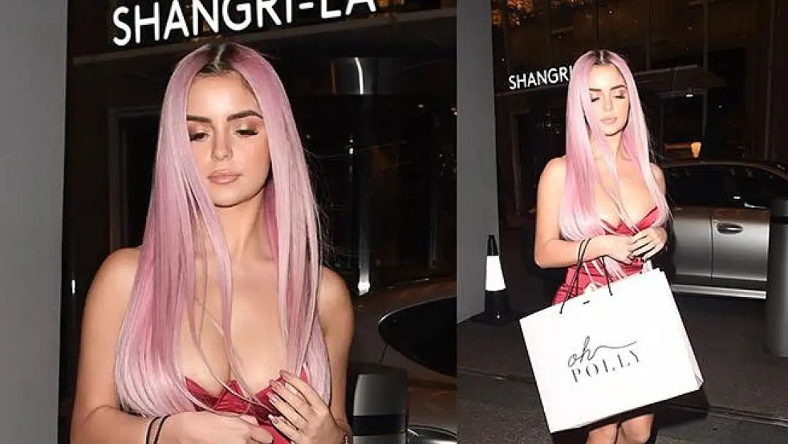 Demi Rose pembe saçlarıyla yine dikkatleri üzerine çekti