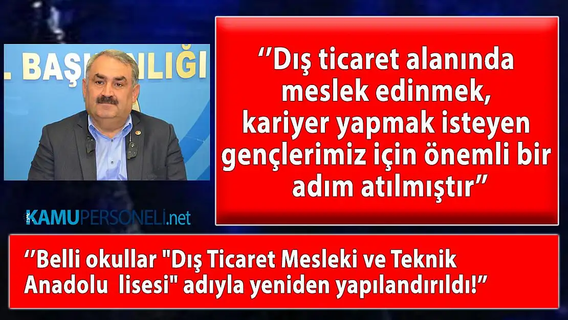 Dış ticaret alanında meslek edinmek, kariyer yapmak isteyen gençleri ilgilendiriyor!