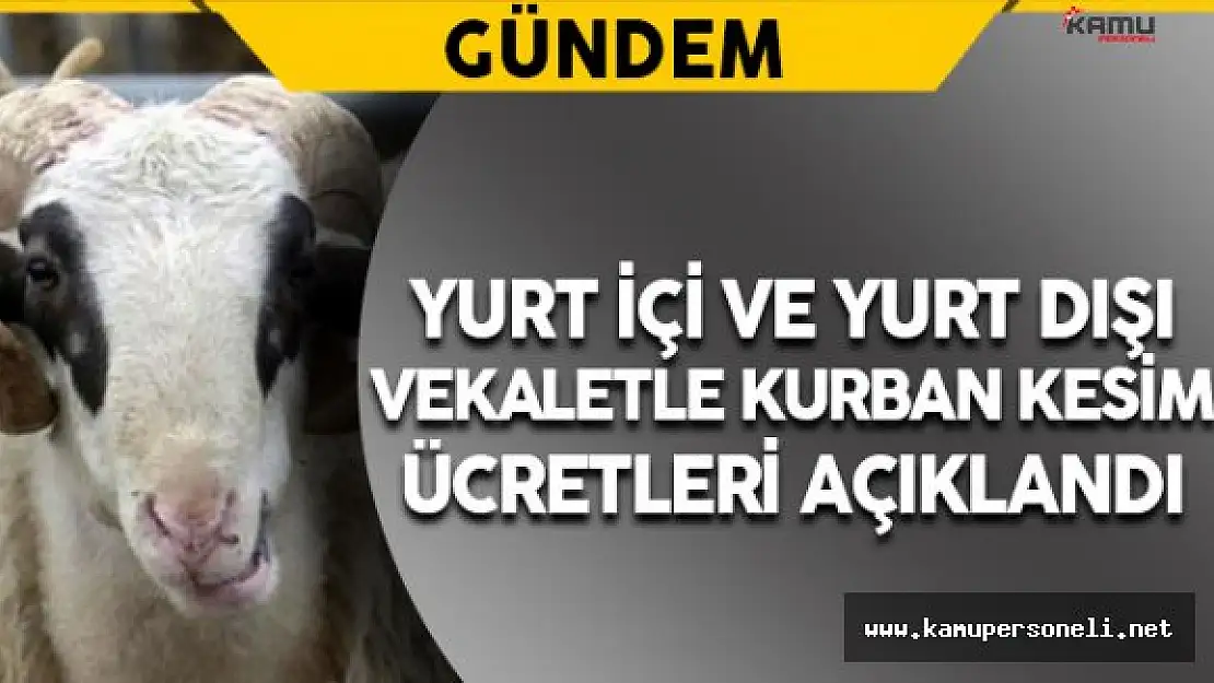 Diyanet Vakfı Vekaletle Kurban Kesim Ücretlerini Açıkladı