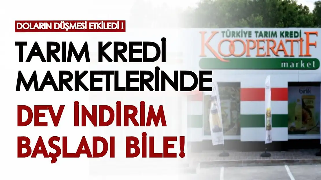Doların düşüşünden sonra Tarım Kredi marketlerinde fiyatlar da düştü! Ürünlere dün itibariyle büyük indirim yapıldı