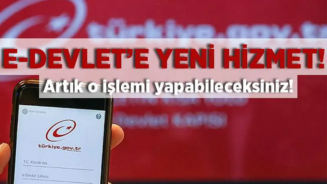 E-Devlet'e yeni hizmet geliyor! Artık o işlemi yapabileceksiniz!