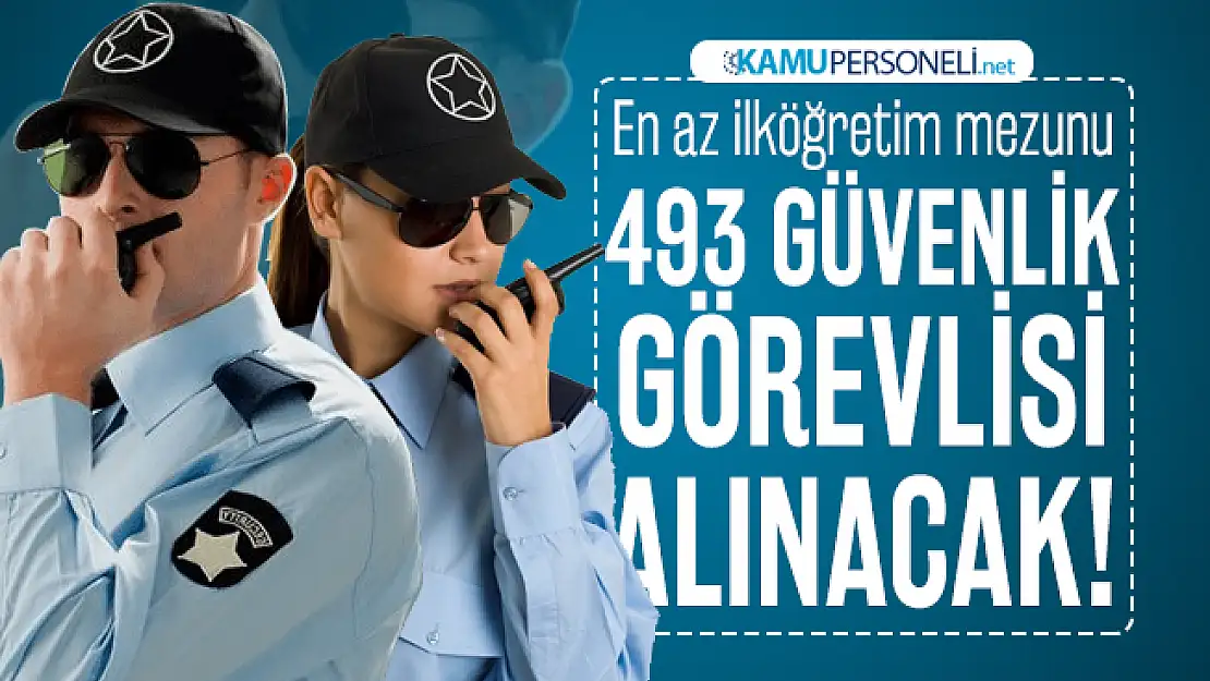 En az ilköğretim mezunu 493 güvenlik görevlisi alınacak! İŞKUR güvenlik görevlisi silahlı-silahsız...