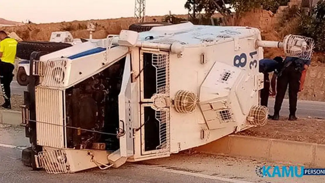 Hatay'da Zırhlı Polis Aracı Devrildi! 2 Polis Memuru Yaralandı!