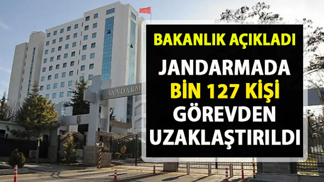Jandarma Genel Komutanlığı'ndan uzaklaştırılan personel sayısı