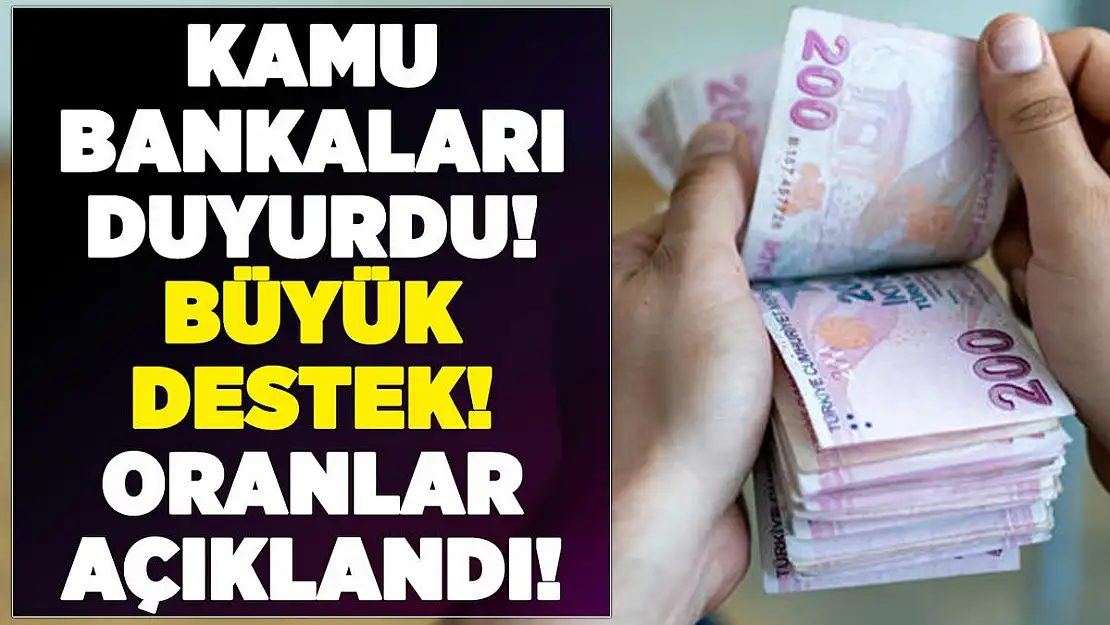 Kamu bankalarından ihtiyaç sahiplerine nakit destek! Faiz oranları belli oldu