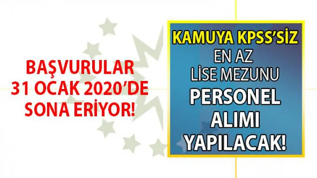 Kamuya 20 Temizlik ve 10 Güvenlik görevlisi alımı yapılacak!