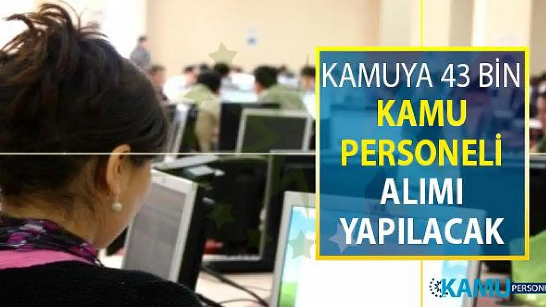 Kamuya 43 Bin Kamu Personeli Alımı Yapılacak