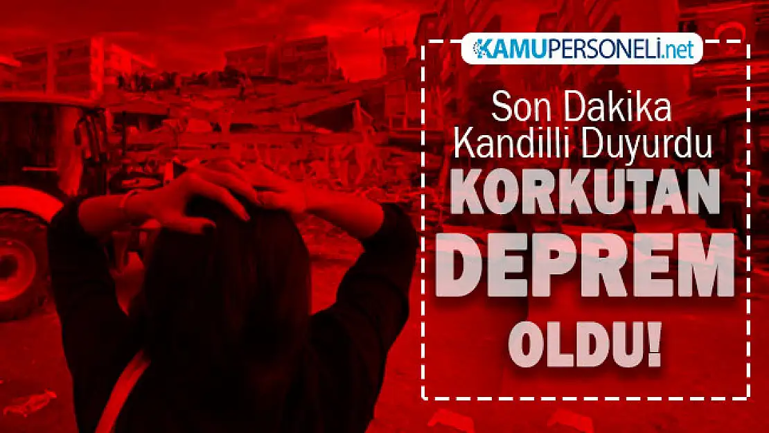 Kandilli Rasathanesi duyurdu! 5,4 şiddetinde deprem oldu: İşte depremin merkez üssü