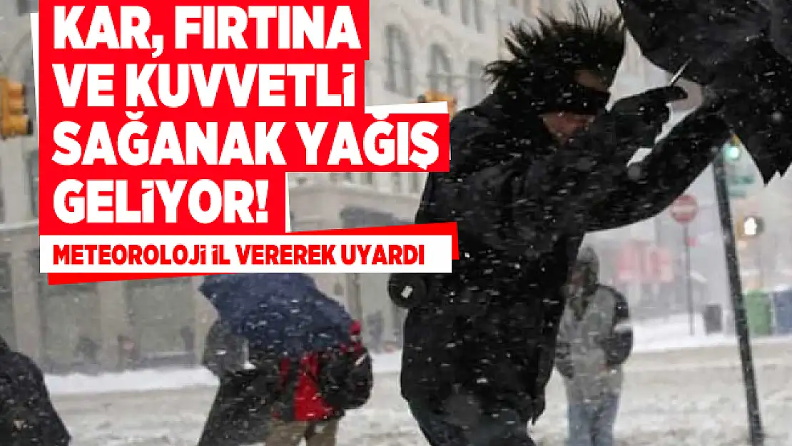 Kar, fırtına ve kuvvetli sağanak yağış geliyor! Meteoroloji il vererek uyardı