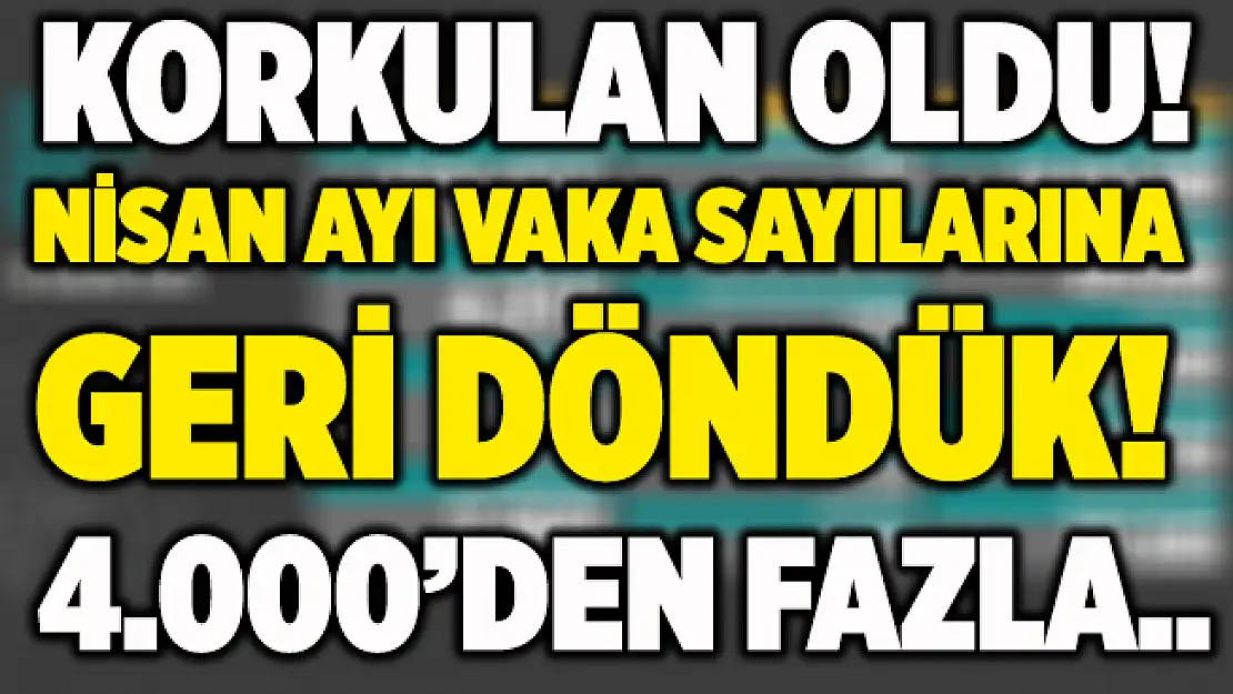Korkulan oldu! Vaka sayıları 4.000'i geçti! 18 Kasım koronavirüs verileri açıklandı!