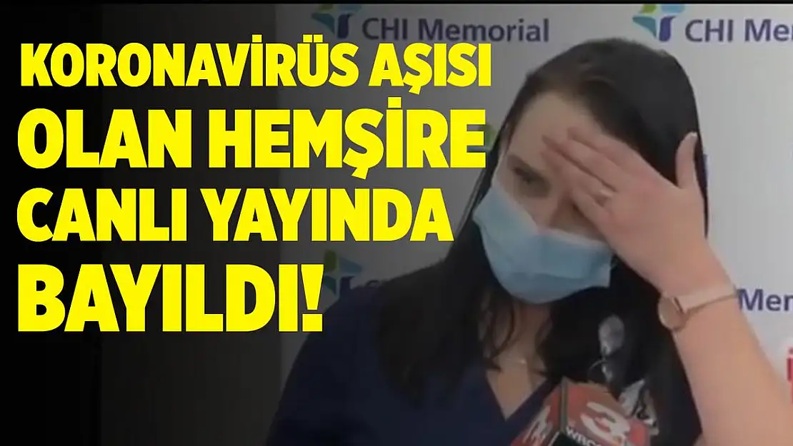 Koronavirüs aşısı olan hemşire canlı yayında bayıldı!