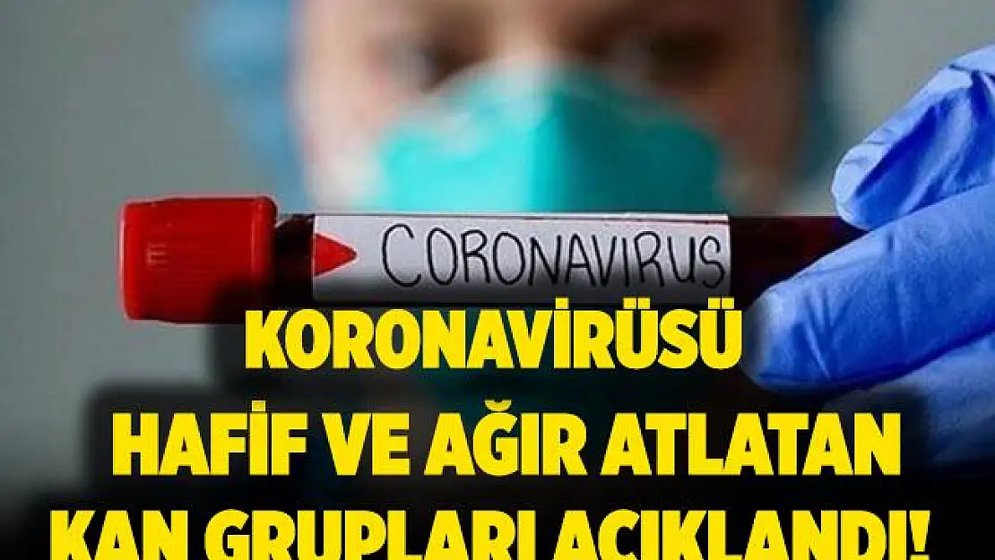 Koronavirüsü ağır ve hafif atlatan kan grupları açıklandı!
