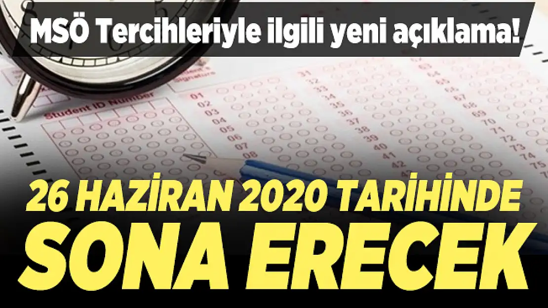 Milli Savunma Üniversitesi (MSÜ) Askeri Öğrenci Aday Tercih işlemleriyle ilgili yeni açıklama!