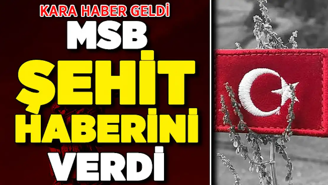 MSB Kara Haberi Duyurdu: Şehidimiz Var