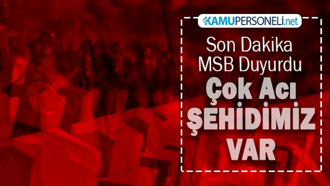 MSB'den son dakika acı haber: Şehit ateşi düştü! Şehidimizin kimliği belli oldu