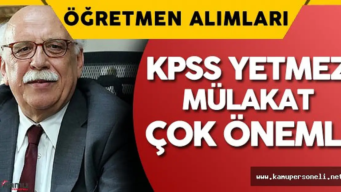 Nabi Avcı'dan Öğretmen Alımları ve KPSS ÖABT Konusunda Son Dakika Açıklaması