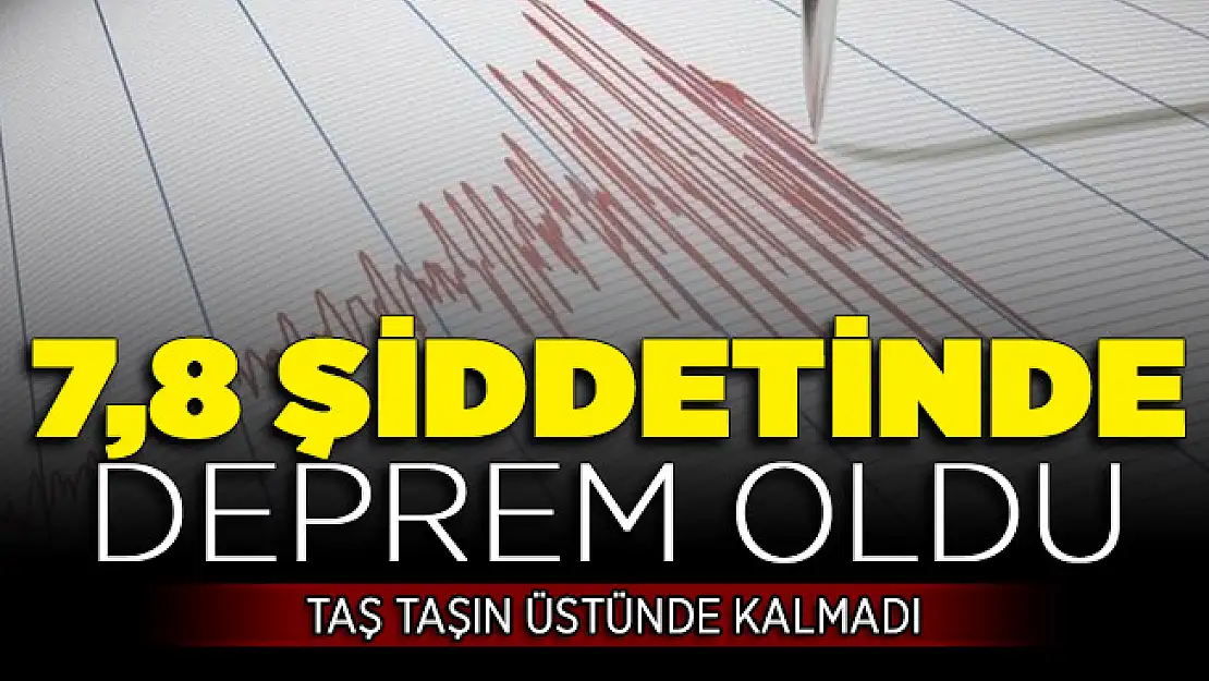 O Ülkede 7,8 Şiddetinde Deprem Oldu ! İşte Merkez Üssü