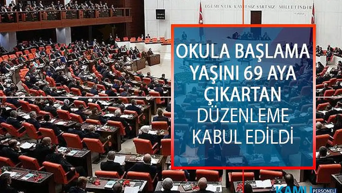 Okula Başlama Yaşını 69 Aya Çıkartan Düzenleme TBMM Komisyonunda Kabul Edildi!
