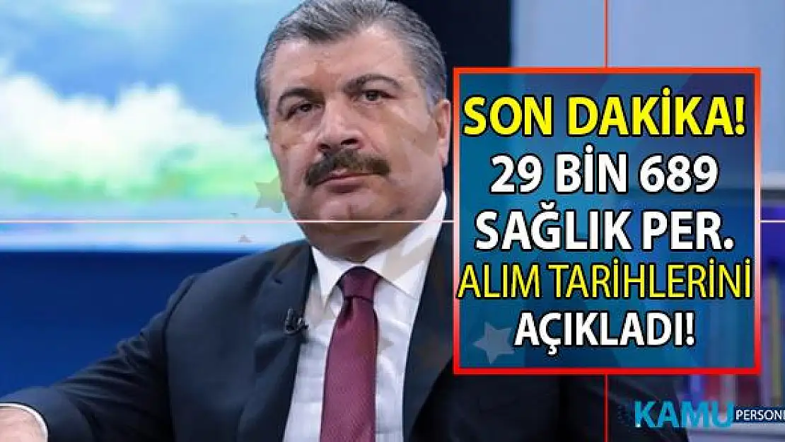 Sağlık Bakanlığı personel alımı son dakika açıklaması! 29 bin 689 sağlık personeli alımı başvuru tarihleri açıklandı!
