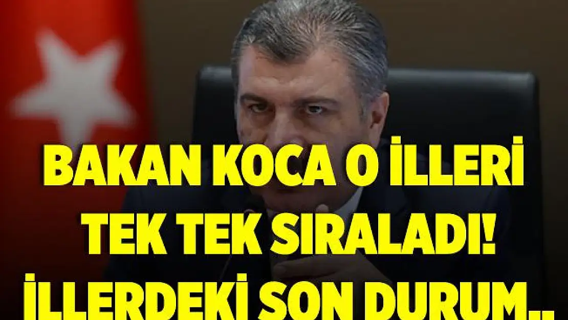 Son dakika Bakan Koca 6 ilin son durumunu açıkladı!