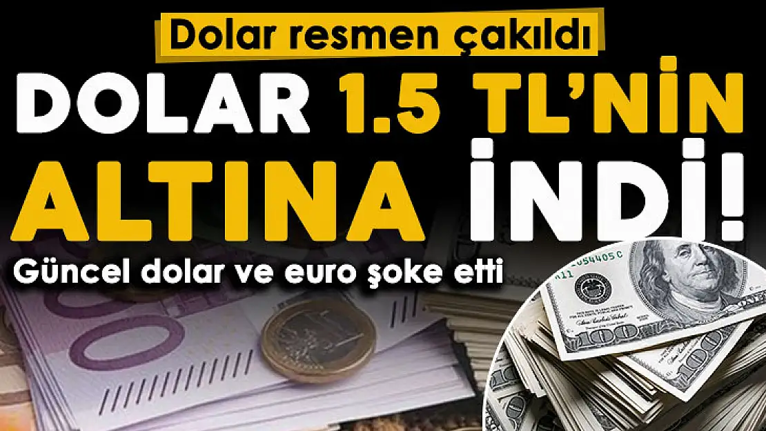 Son dakika dolar resmen çakıldı! Dolar kuru 11.5 TL'nin altına indi: İşte güncel euro ve dolar fiyatları