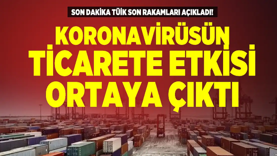 Son dakika TÜİK son rakamları açıkladı! Koronavirüsün ticarete etkisi ortaya çıktı