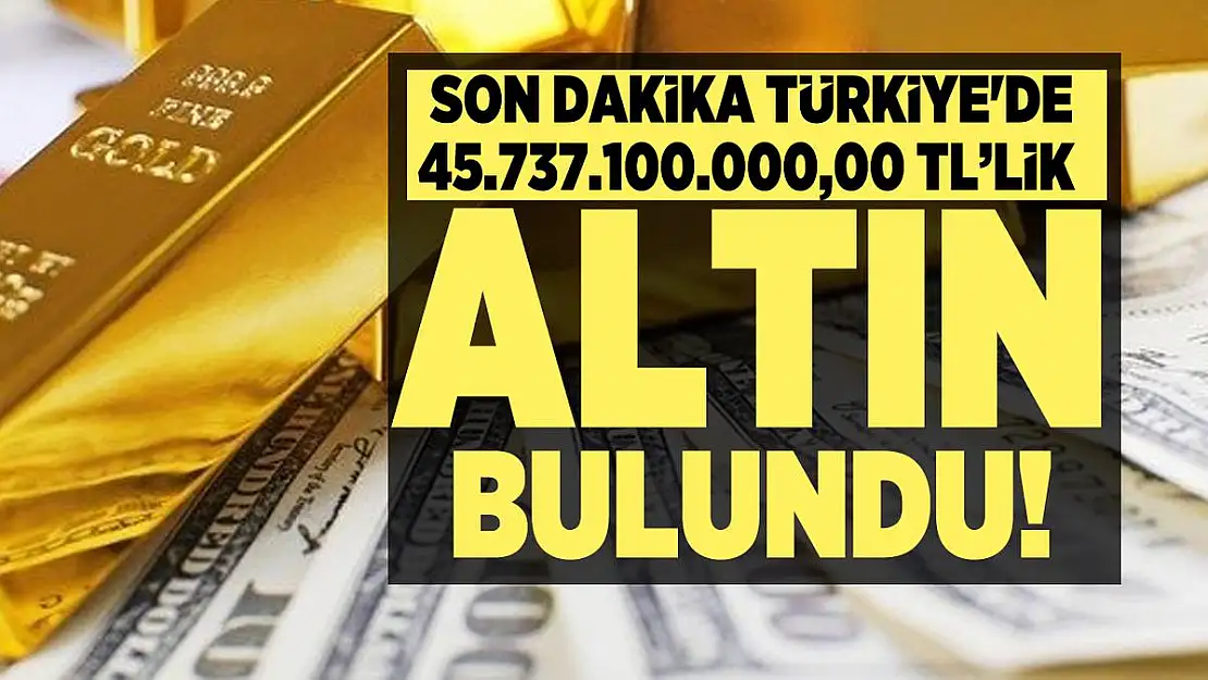 Son dakika Türkiye'de 45.737.100.000,00 TL değerinde altın bulundu!