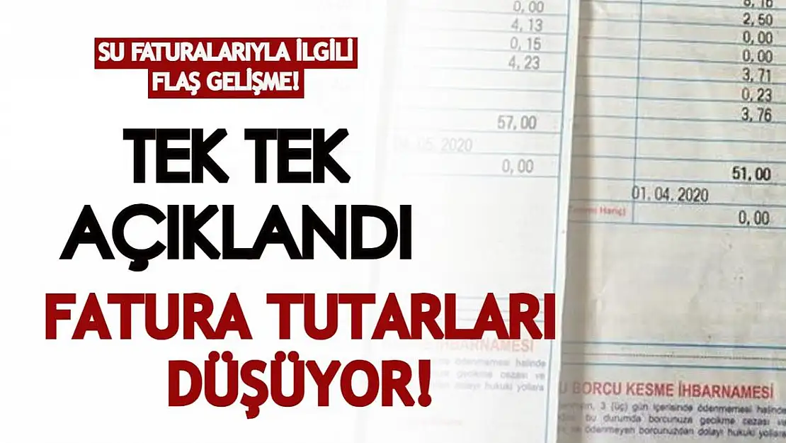 Su faturalarıyla ilgili flaş gelişme! Belediyeler tek tek açıkladı: Fatura tutarları düşüyor