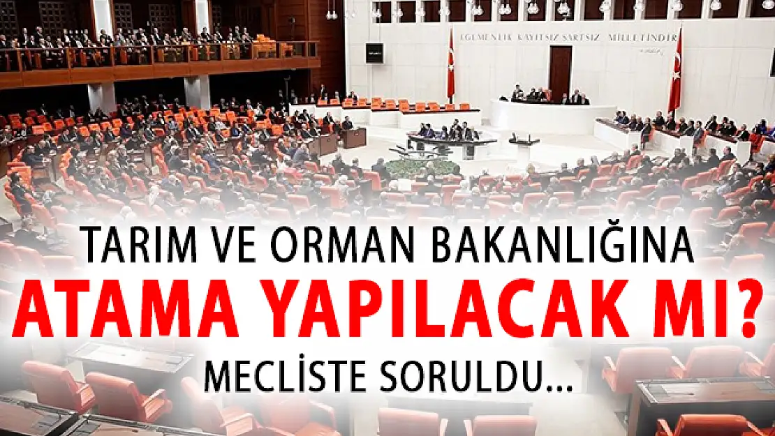 Tarım ve Orman Bakanlığına Atama Yapılacak Mı? Mecliste Soruldu