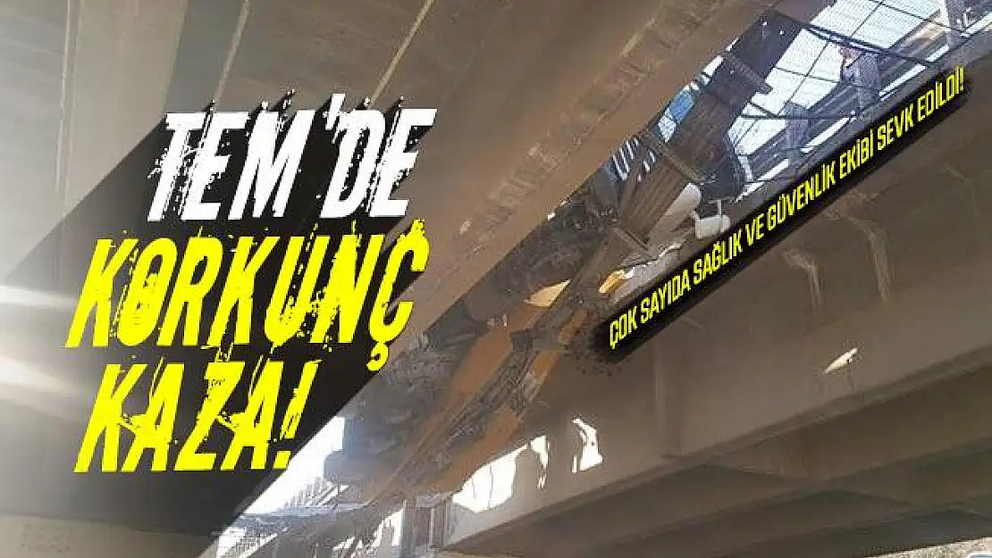 TEM'de korkunç kaza! Çok sayıda sağlık ve güvenlik ekibi sevk edildi!