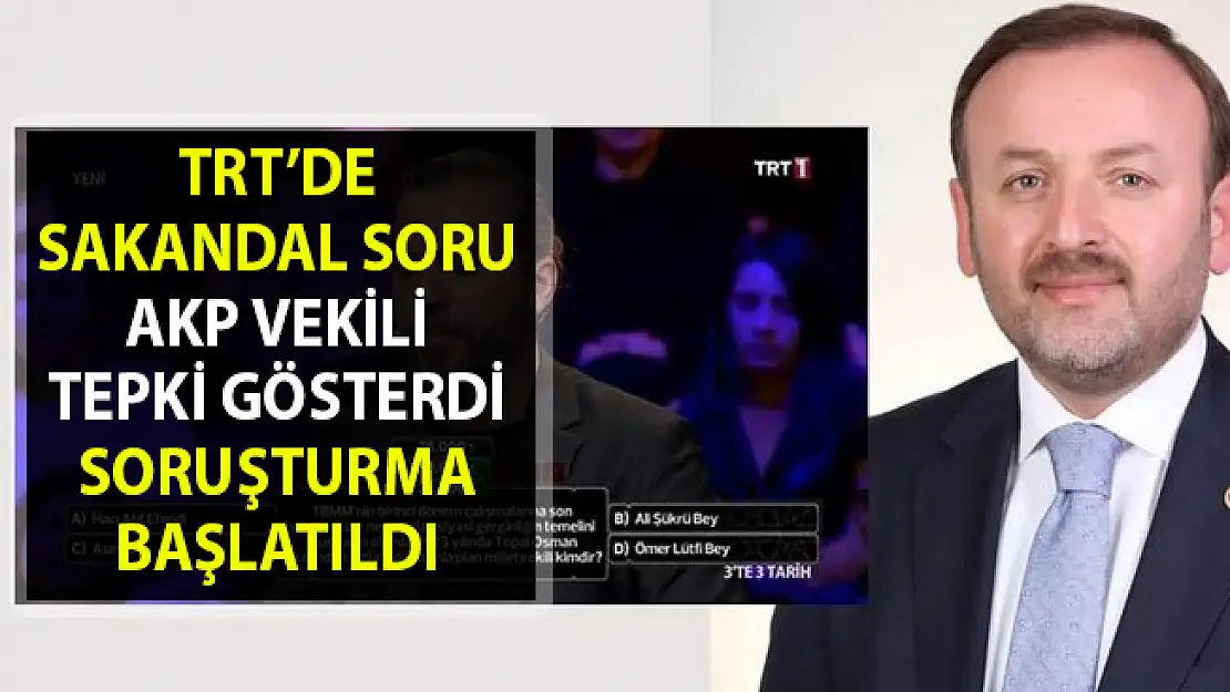 TRT'de skandal soru!. AKP'li vekil sert tepki gösterdi..