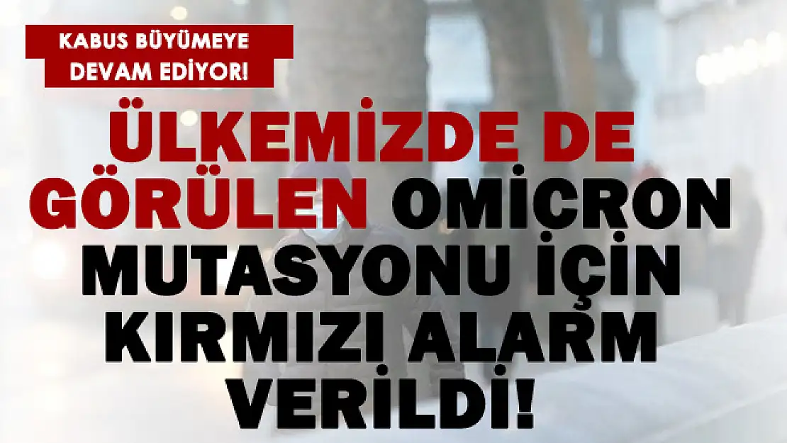 Ülkemizde de görülen Omicron varyantında alarm seviyesi 4'e yükseltildi!