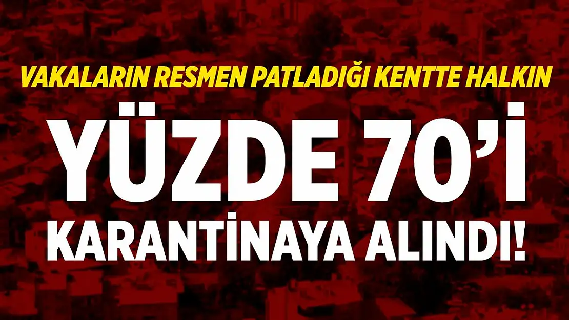 Vakaların patladığı kentin yüzde70'i karantinada!