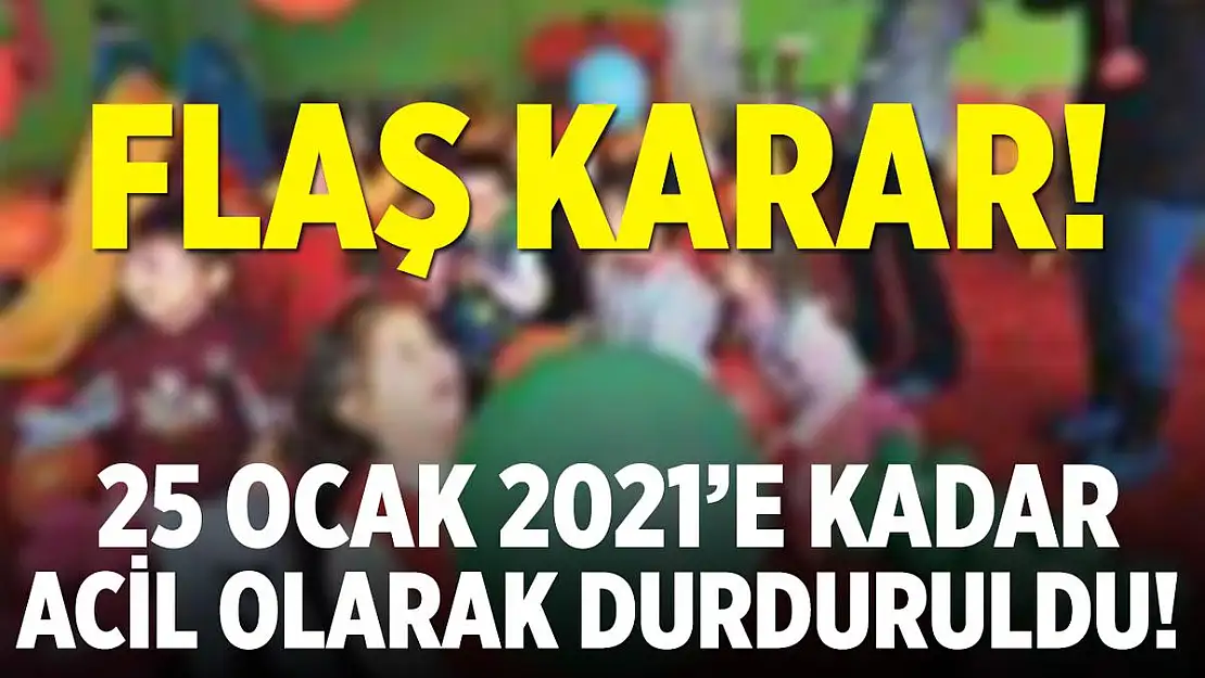 Valilik açıkladı! 25 Ocak tarihine kadar acil olarak durduruldu!