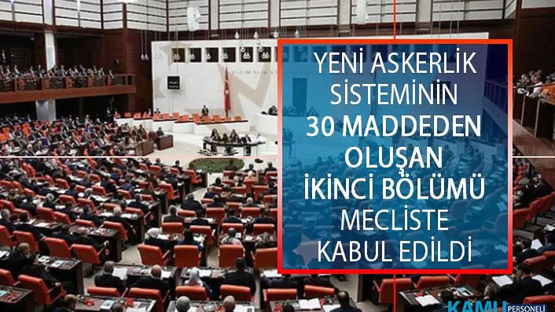 Yeni Askerlik Sisteminin 30 Maddeden Oluşan İkinci Bölümü Mecliste Kabul Edildi!
