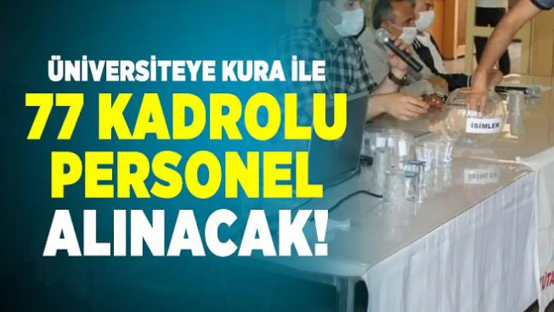 Zonguldak Bülent Ecevit Üniversitesi en az lise mezunu kura ile 77 kadrolu personel alacak!
